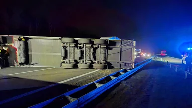 Miniatura: Wypadek na autostradzie A2. Utrudnienia...